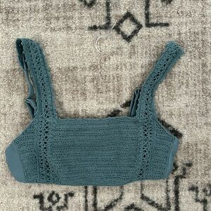 Turquoise bikini top